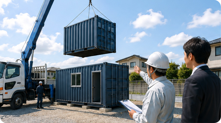 コンテナの購入から設置まで、 まとめてお任せください